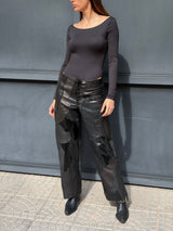 PANT RECORTES NEGRO